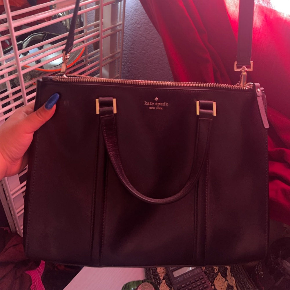 kaye spade black purse